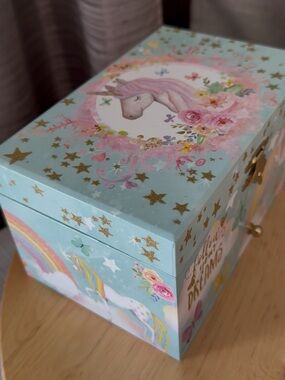 Unicorn Musical Jewelry Box Plays Classic Melody, Storage Organizer Music Box